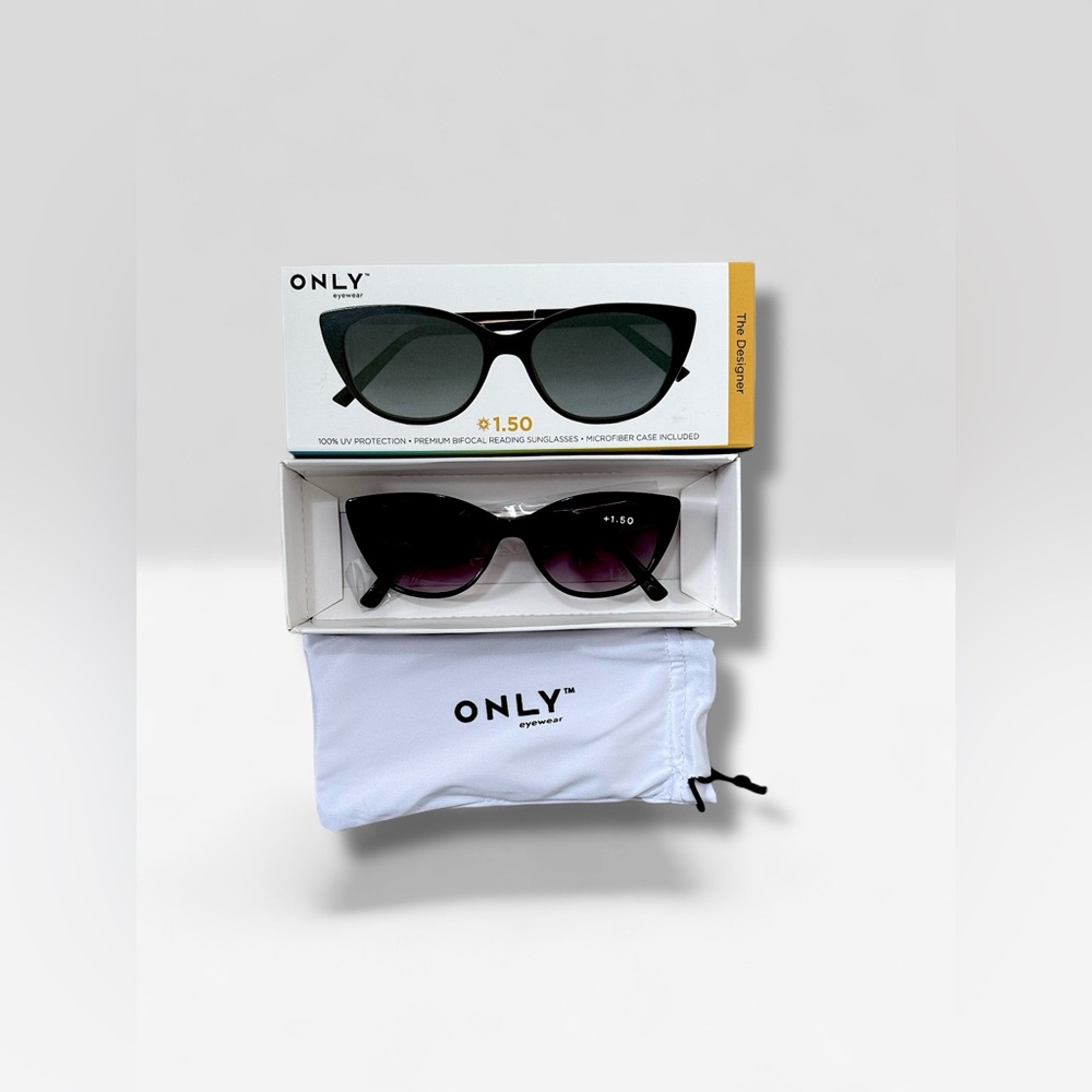ONLY Designer Black readers Sunglasses 1.50